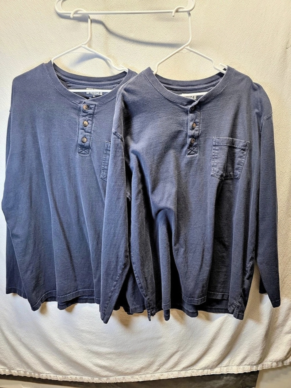 Duluth Trading Longtail Henley Long Sleeve Henley XL Blue